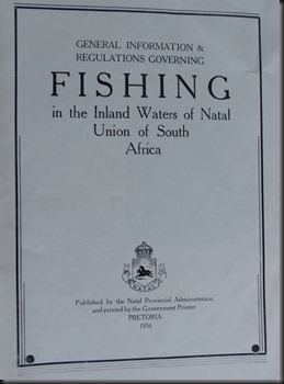 Fishing the Inland Waters of Natal 1936-2