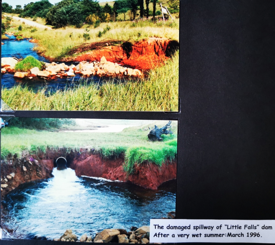 damaged spillway