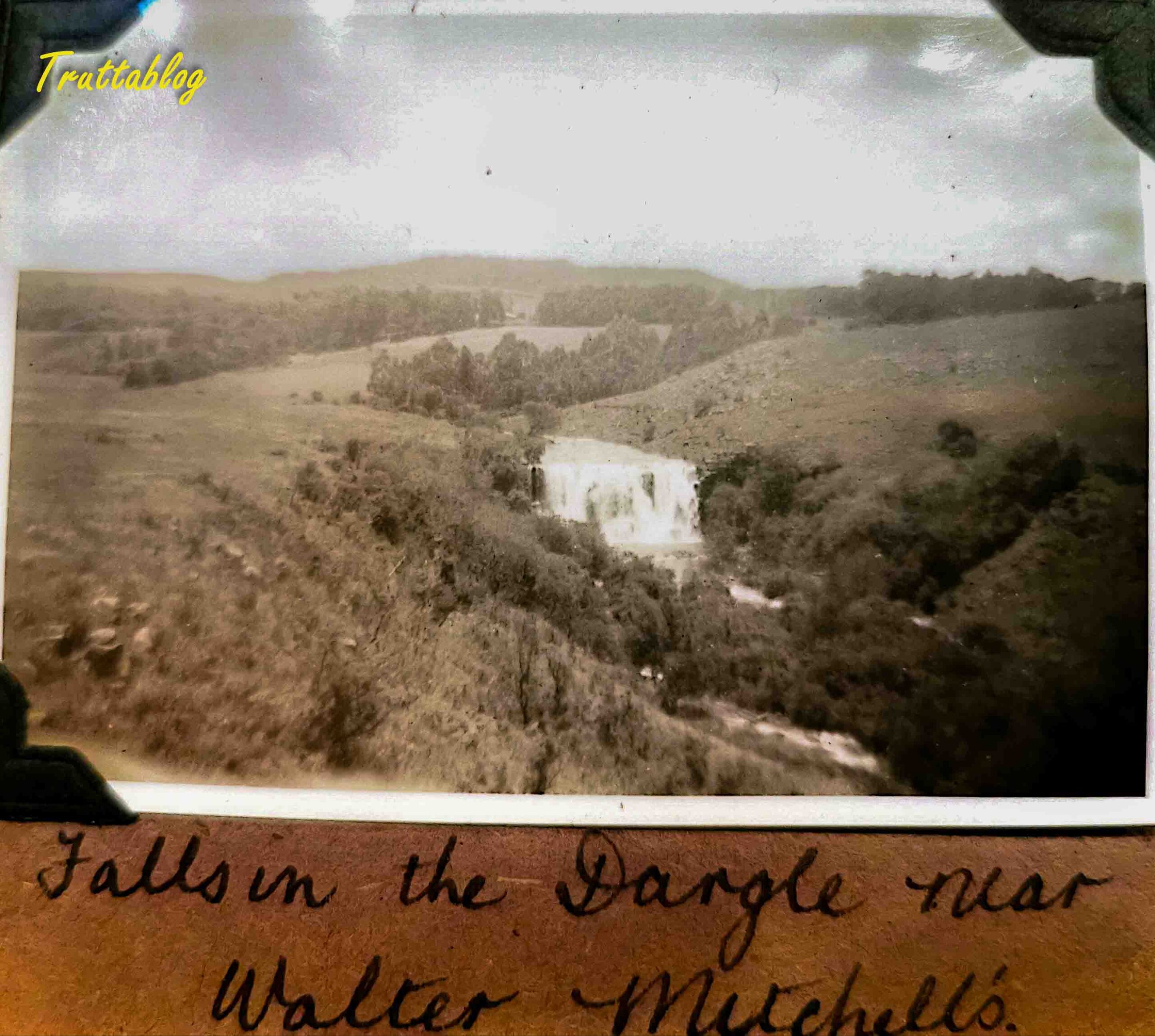 The Dargle Falls on Walter Mitchells farm in 1945