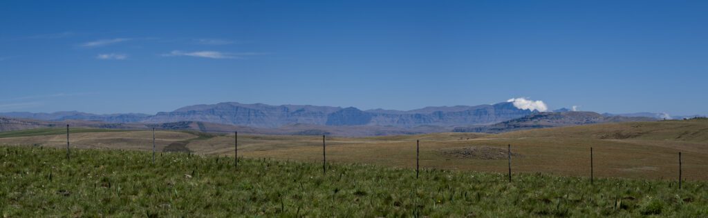 The Drakensberg of KZN South Africa as viewed from the source of the uMngeni River