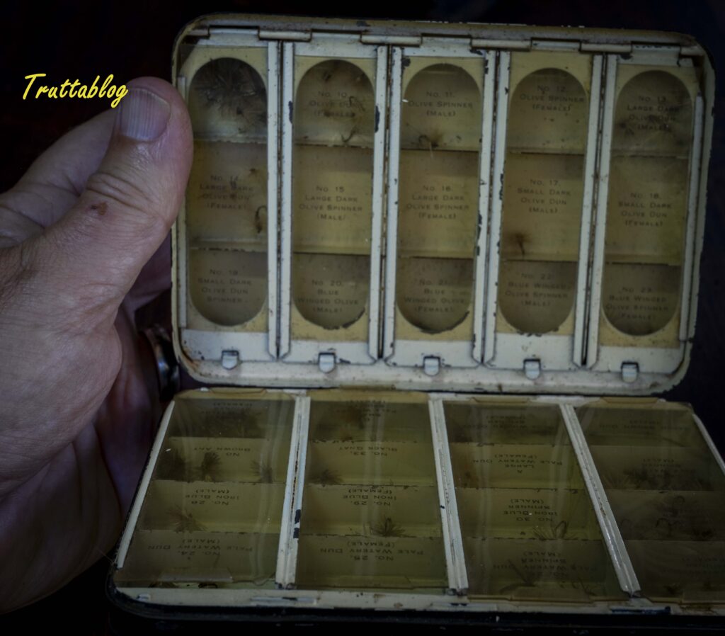 A 1926 Hardy's dry fly box