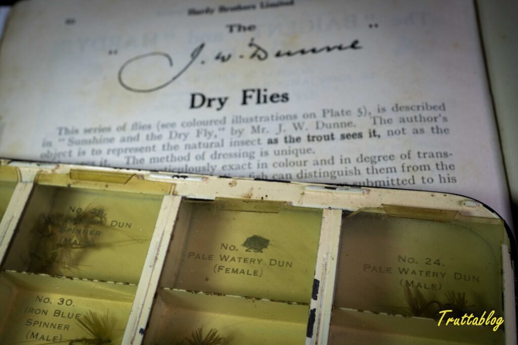 JW Dunne dry flies by Hardy's 1926