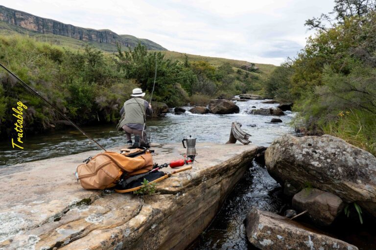 MSR Whisperlitre international stove in use on a fishing trip