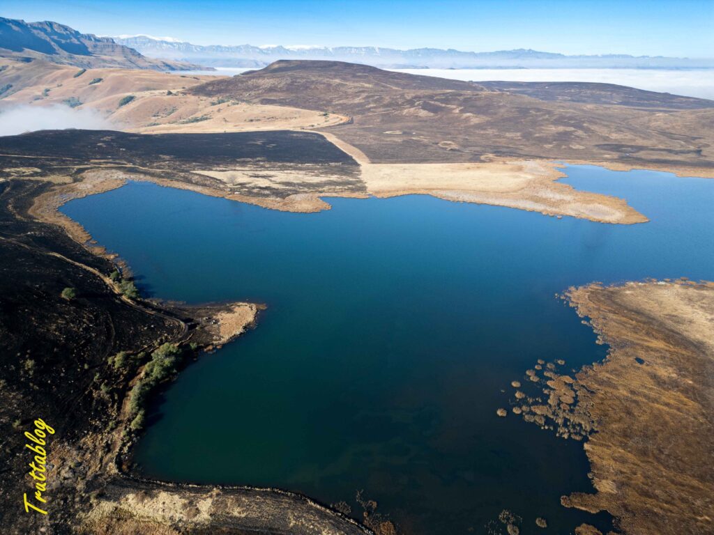 A Trout dam near the Drakensberg in winter